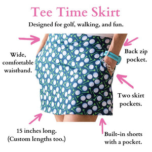 Tee Time Skirt-Black/Burgundy Plaid