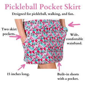 Pickleball Pocket Skirt-Sleigh It (Holiday Collection)